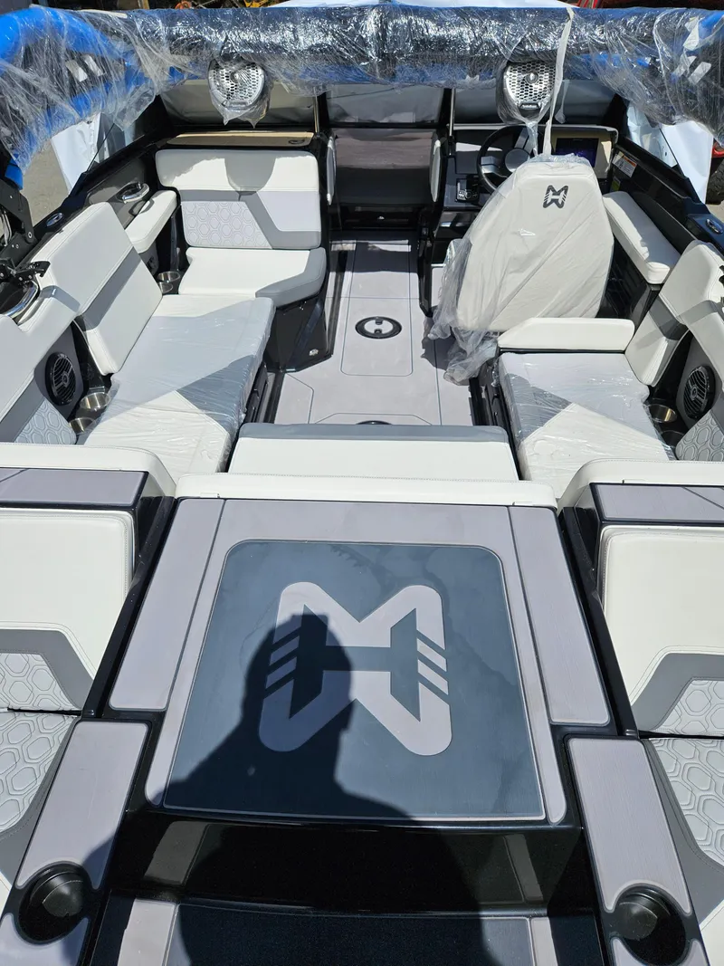 Slide: The Image of 2023 HEYDAY WAKE BOATS H20 interior with modern seating and sleek design. - 5