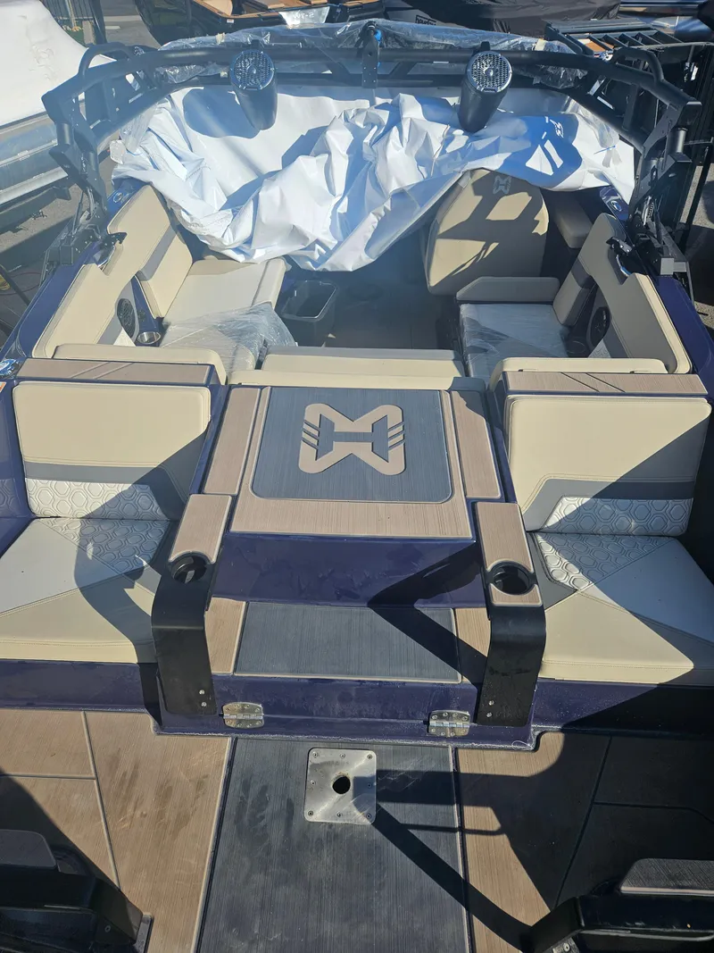 Slide: The Image of 2023 HEYDAY WAKE BOATS H20 interior with seating and deck details. - 4