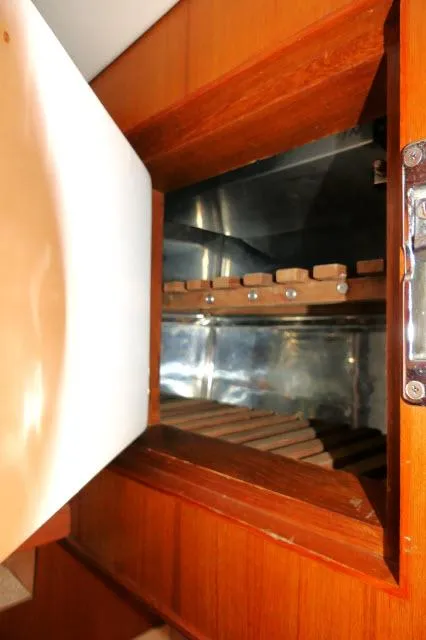 Slide: The Image of Wooden interior detail of 2002 Tayana 460 Vancouver Pilothouse yacht. - 34