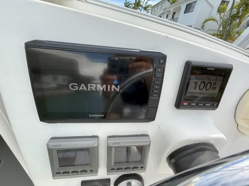Slide: The Image of Garmin navigation system on 2014 Fountaine Pajot Mahe 36 Evolution yacht dashboard. - 38