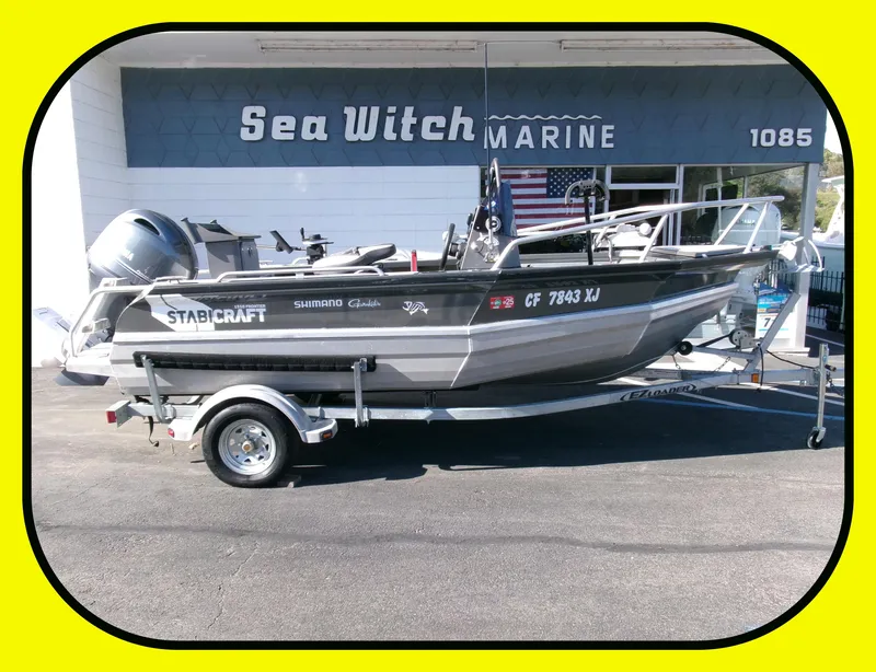Slide: The Image of 2023 Stabicraft 1550 Frontier Profish boat on trailer at Sea Witch Marine. - 0