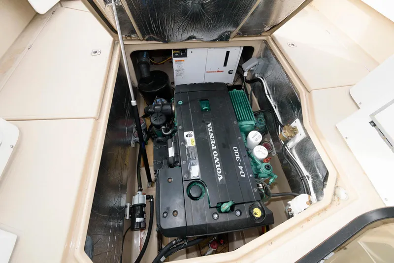 Slide: The Image of Engine compartment of 2016 Ranger Tugs R-31S with Volvo Penta D4-300 engine. - 23