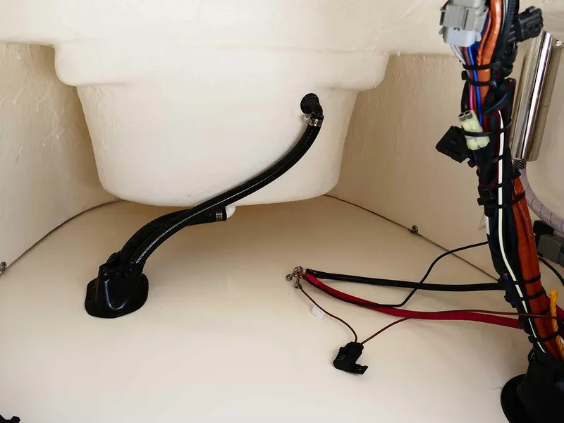 Slide: The Image of Interior wiring of 2025 Bulls Bay 2200 boat, showcasing cables and connections. - 41