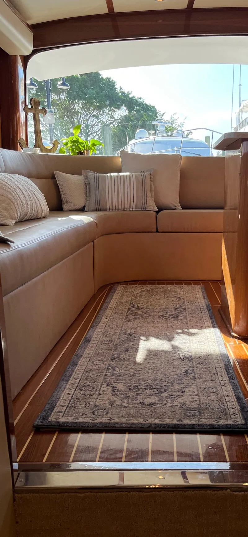 Slide: The Image of Luxurious interior of 2017 Tides 45 Sportfish yacht with plush seating and elegant decor. - 14