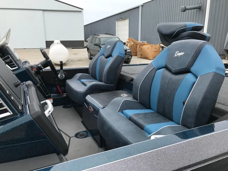 Slide: The Image of 2025 Ranger Z519 Garmin Ranger Cup Equipped boat with spacious deck and fishing seat. - 8