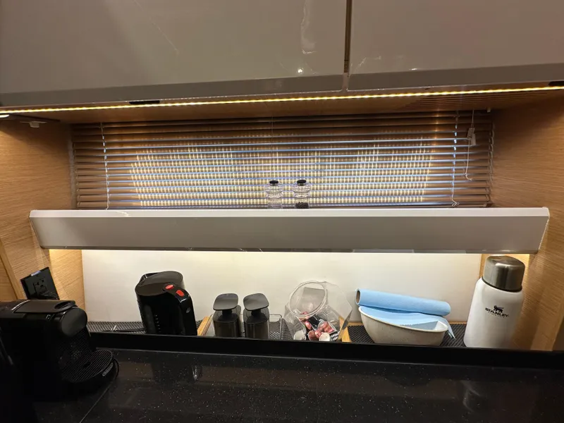 Slide: The Image of Modern kitchen area in 2018 Bavaria S40 Coupe with coffee maker and accessories. - 40