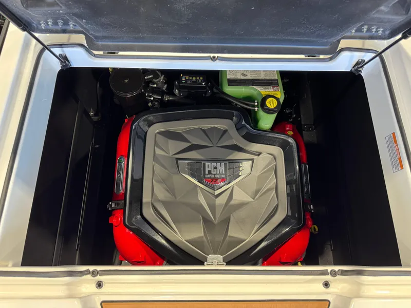 Slide: The Image of 2025 Nautique Super Air Nautique GS24 engine compartment with PCM ZR4 engine. - 28