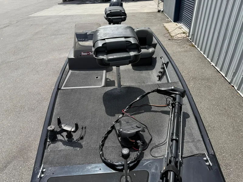 Slide: The Image of 2020 Bass Tracker Classic XL boat with fishing seat and trolling motor. - 3