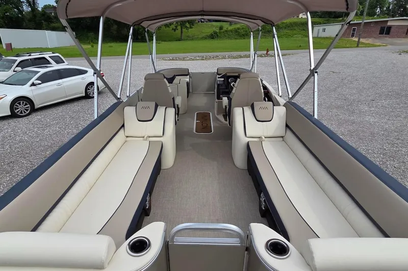 Slide: The Image of 2025 Avalon Platinum Catalina 2585 Quad Lounger with spacious seating and elegant design. - 8