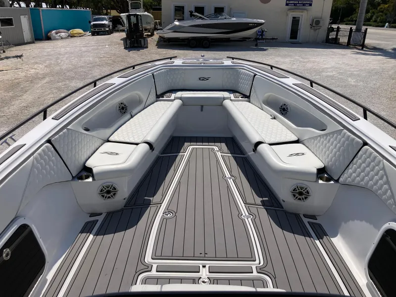 Slide: The Image of 2022 Glasstream 36 PRO boat interior with spacious seating and modern design. - 8