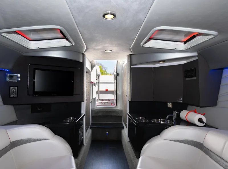 Slide: The Image of Interior of 2017 Formula 382 FASTech boat with modern amenities and sleek design. - 24