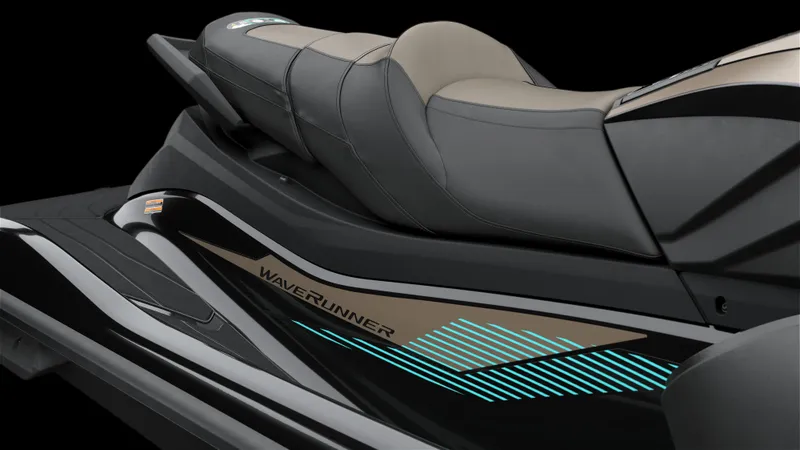 Slide: The Image of 2025 Yamaha Waverunner GP SVHO with Audio, sleek design, black and gray color scheme. - 8