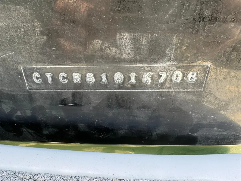 Slide: The Image of 2008 Nautique Super Air 220 hull identification number (HIN) on boat exterior. - 8