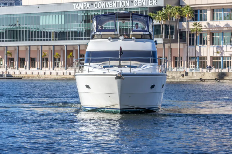 Slide: The Image of 2007 Neptunus 62 Flybridge yacht in front of Tampa Convention Center. - 6