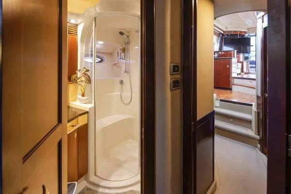 Slide: The Image of Luxurious bathroom and interior of 2005 Sea Ray 520 Sedan Bridge yacht. - 47