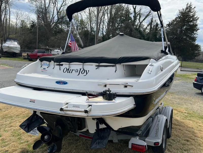 Slide: The Image of 2007 Chaparral 204 SSi boat on trailer, covered and parked outdoors. - 10