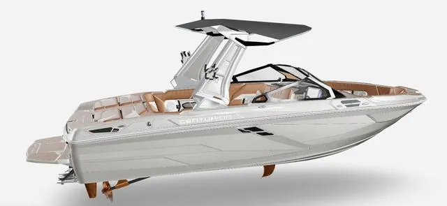 Slide: The Image of 2025 Centurion Ri230 boat with sleek design and modern features. - 1