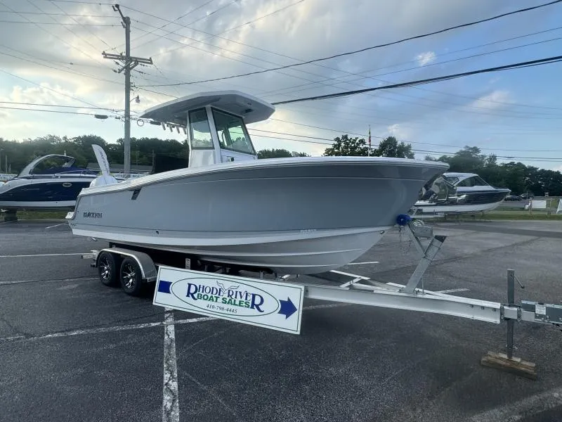 Slide: The Image of 2025 Blackfin 252 CC boat on trailer at Rhode River Boat Sales. - 4