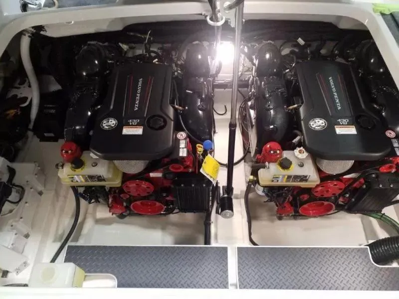 Slide: The Image of Engine compartment of 2021 Formula 350 Crossover Bowrider with dual engines. - 7