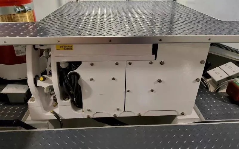 Slide: The Image of 2024 Formula 430 All Sport Crossover engine compartment with metallic paneling. - 19