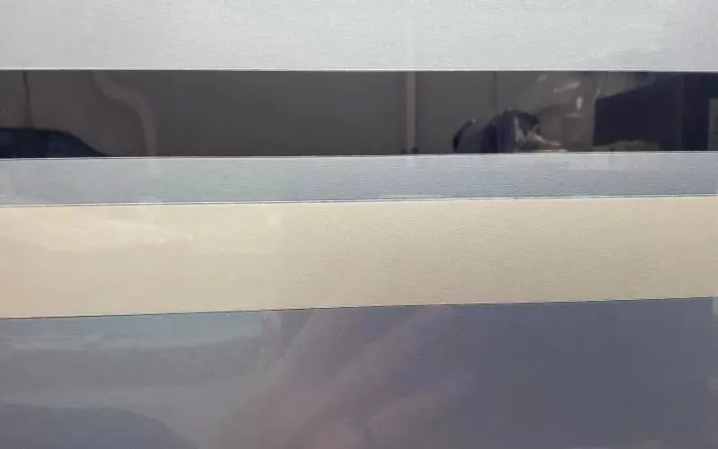 Slide: The Image of 2024 Formula 430 All Sport Crossover, close-up of sleek, modern design with horizontal lines. - 3