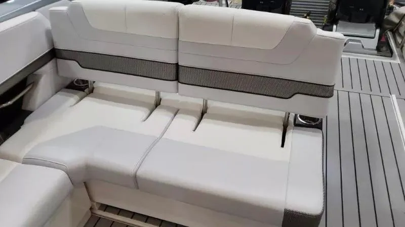 Slide: The Image of 2023 Formula 380 Super Sport Crossover OB interior seating with modern design and premium materials. - 20