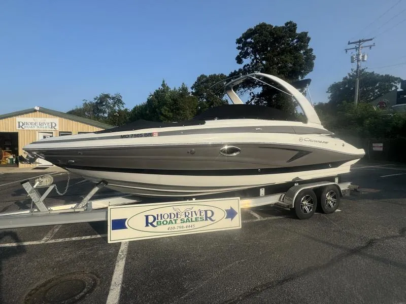 Slide: The Image of 2022 Crownline 265 SS boat on trailer at Rhode River Boat Sales. - 1