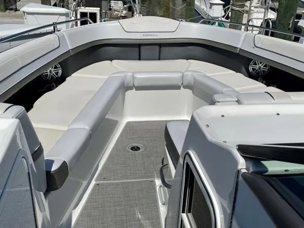 Slide: The Image of 2019 Formula Boats 350 CBR with spacious seating and sleek design. - 18