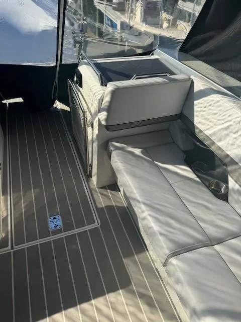 Slide: The Image of 2020 Formula Boats 380 SSC interior with sleek seating and modern design. - 20