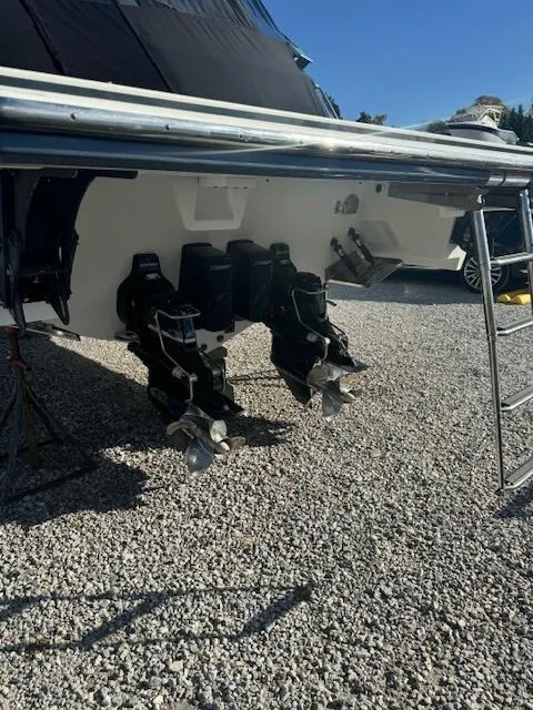 Slide: The Image of 2020 Formula Boats 380 SSC with dual propellers on gravel surface. - 8