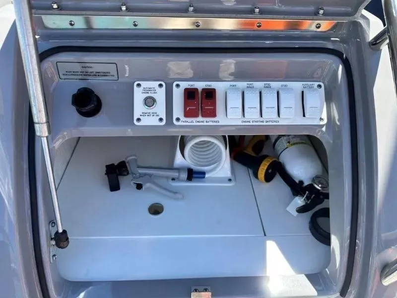 Slide: The Image of Control panel of a 2022 Formula 430 Super Sport Crossover boat. - 11