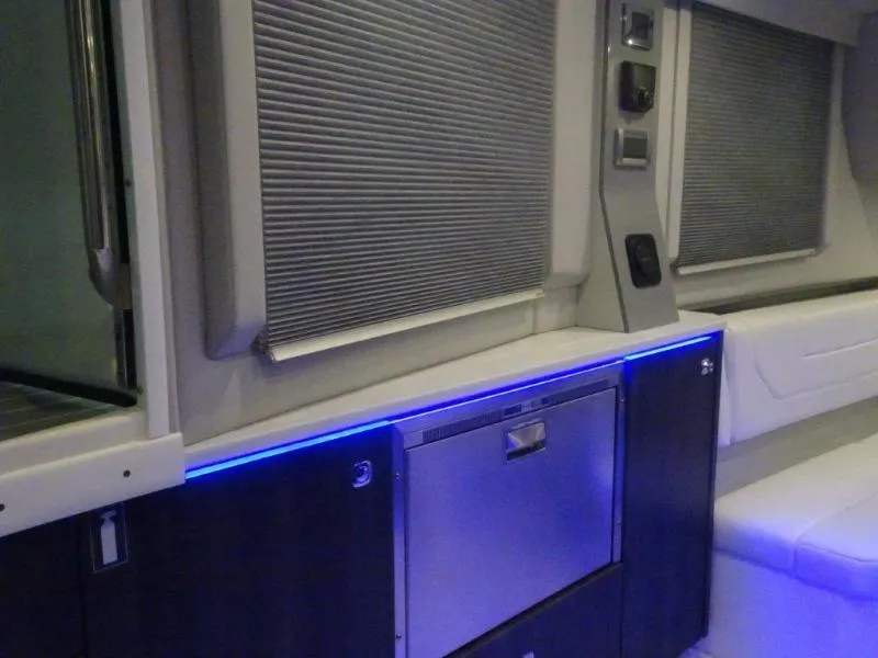 Slide: The Image of Interior of 2021 Formula 430 Super Sport Crossover with modern design and ambient lighting. - 12