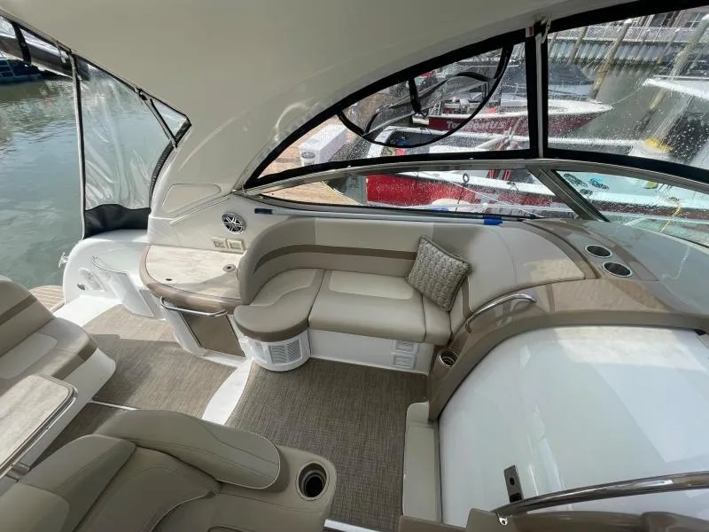 Slide: The Image of Luxurious interior of 2016 Formula Boats 37 PC with plush seating and elegant design. - 25