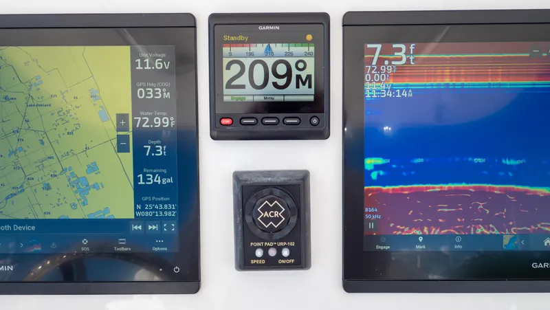 Slide: The Image of 2023 Intrepid 375 Nomad FE dashboard with navigation and monitoring displays. - 16