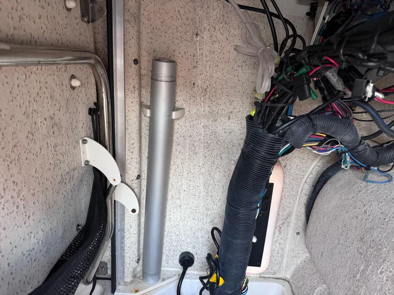 Slide: The Image of Interior wiring and components of a 2021 Carolina Skiff Ultra Elite 24 boat. - 36