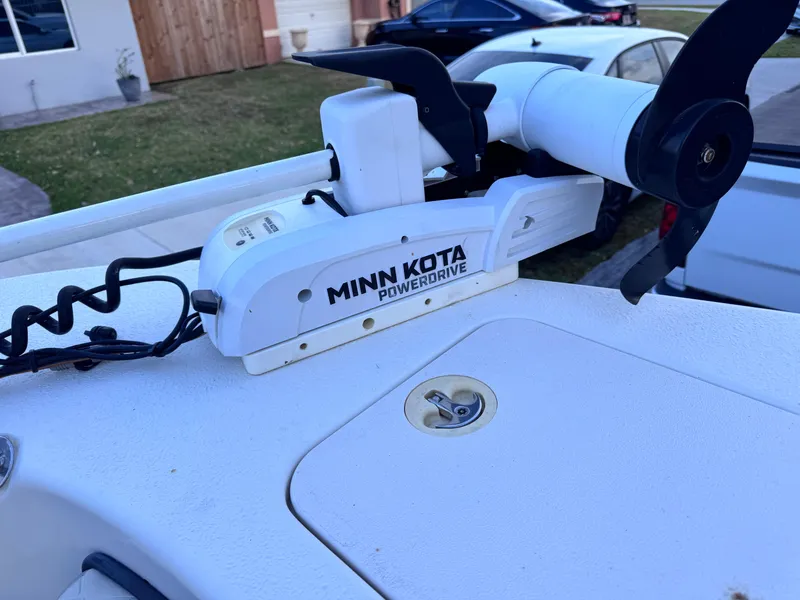 Slide: The Image of Minn Kota PowerDrive on 2021 Carolina Skiff Ultra Elite 24 boat deck. - 46