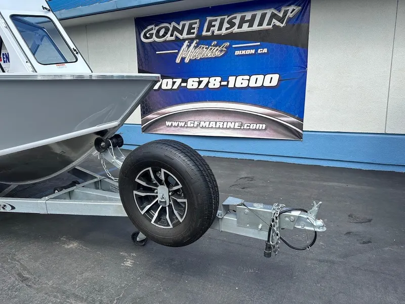 Slide: The Image of 2025 Duckworth 18 Advantage boat on trailer at Gone Fishin' Marine dealership. - 5