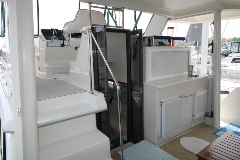 Slide: The Image of Aft Deck Access to Helm & Salon - 28