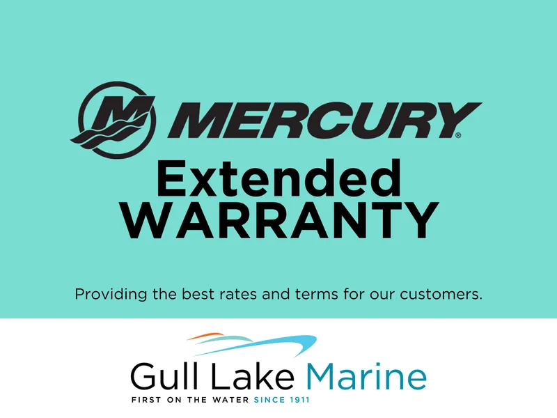Slide: The Image of Mercury extended warranty promotion by Gull Lake Marine, featuring Boston Whaler 330 Outrage 2024. - 34
