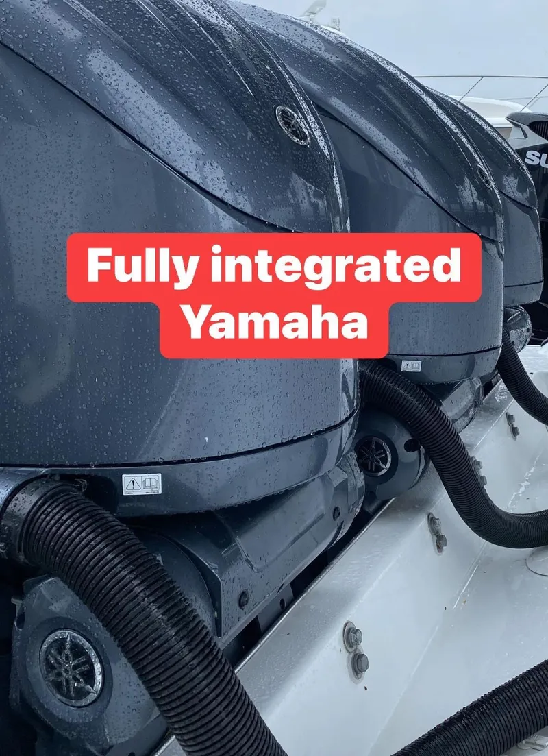 Slide: The Image of 2022 Cape Horn 36 XS with fully integrated Yamaha engines, showcasing advanced marine technology. - 3