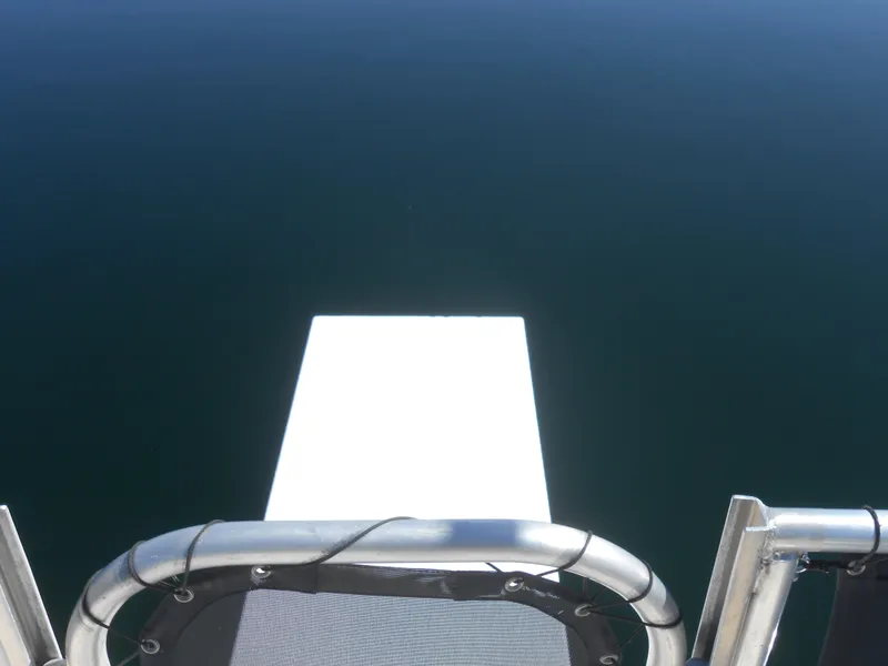 Slide: The Image of Diving board on Sumerset 7518 houseboat, 2008 model, overlooking calm water. - 23