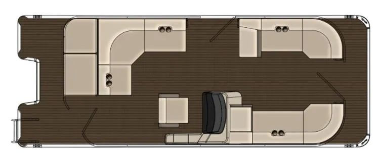 Slide: The Image of 2025 Bentley Pontoons Legacy Cruise 223 floor plan with seating layout. - 1