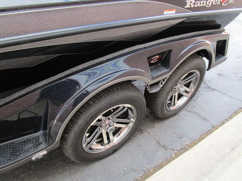 Slide: The Image of 2024 Ranger Z521 Ranger Cup boat trailer with dual chrome wheels. - 8