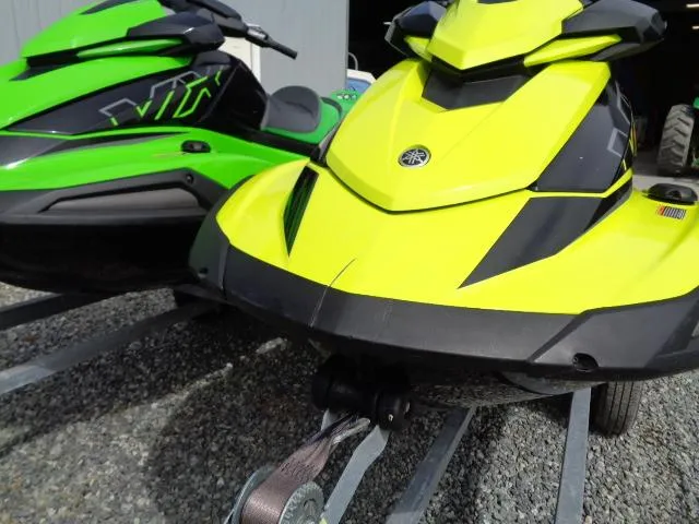 Slide: The Image of 2021 Yamaha WaveRunner VX Cruiser HO in vibrant yellow and green on trailers. - 14