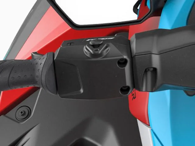 Slide: The Image of 2025 Yamaha Waverunner Jetblaster handlebar, featuring ergonomic grip and control panel. - 3