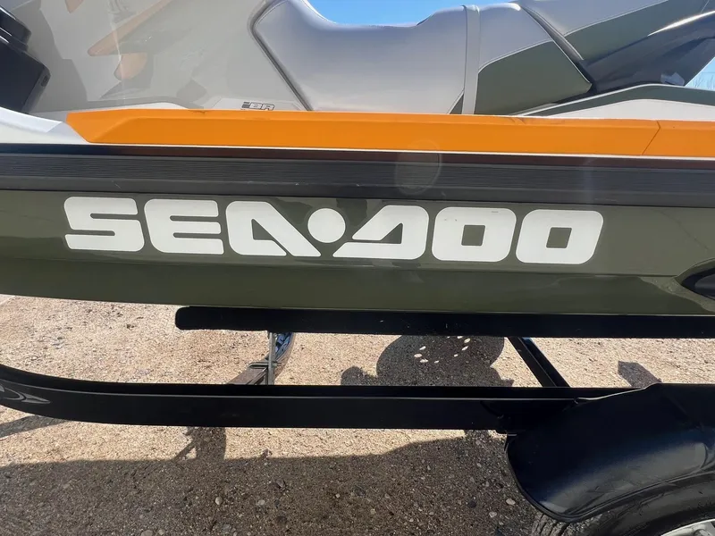 Slide: The Image of 2019 Sea-Doo Fish Pro 155 jet ski, side view with logo visible. - 3