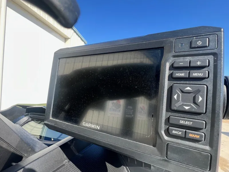 Slide: The Image of Garmin display on 2019 Sea-Doo Fish Pro 155, sunny day background. - 7