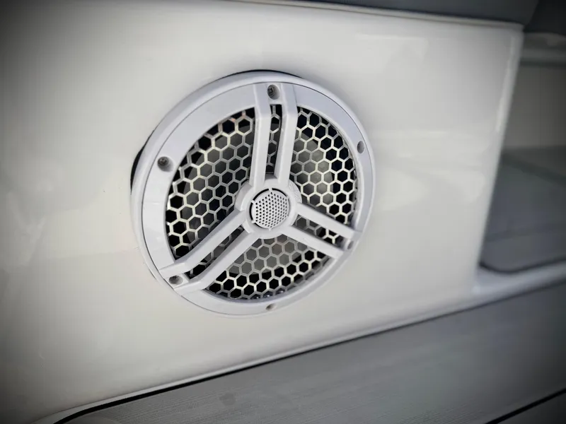 Slide: The Image of Speaker on 2022 Yamaha Boats AR 190, featuring a sleek, modern design. - 20