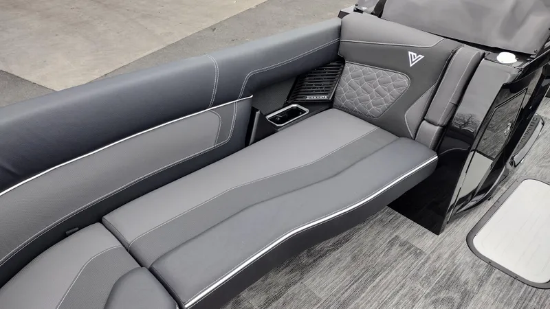 Slide: The Image of Luxurious interior of 2025 Viaggio Diamante with sleek gray seating and modern design. - 21