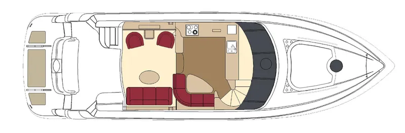 Slide: The Image of Top view layout of 2010 Neptunus 58 yacht interior design. - 40